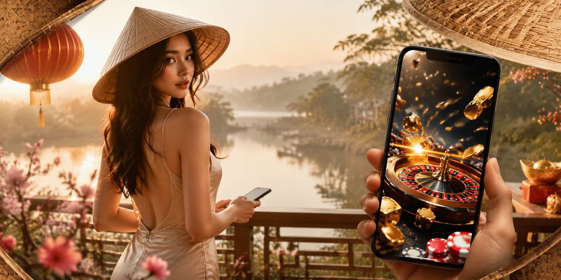 Người dùng Đà Lạt trải nghiệm casino trên điện thoại với nón lá truyền thống