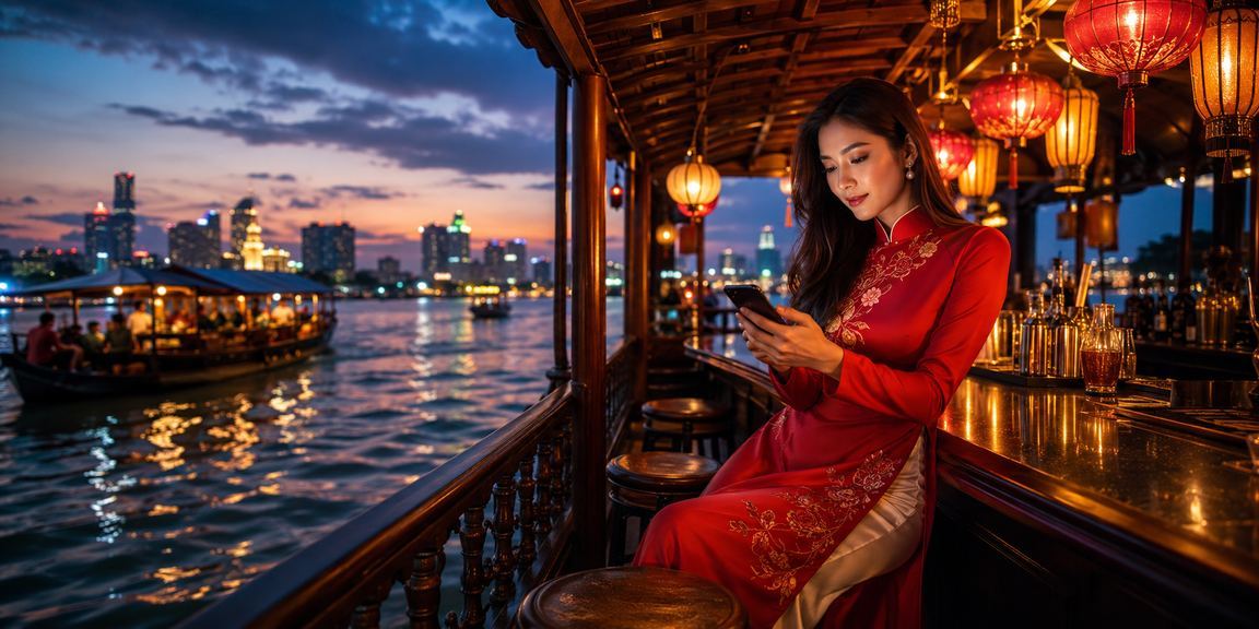 Thành viên VIP me2 tại Sài Gòn với trang phục áo dài truyền thống